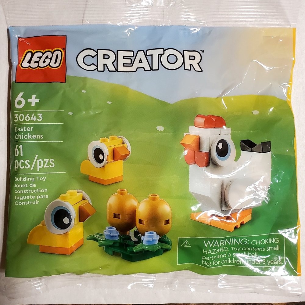 LEGO CREATOR: Easter Chickens (30643) Ages 6+ 61 PCS Easter Basket Gift